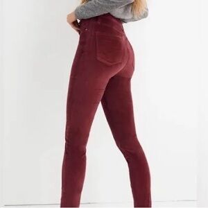 Madewell High Rise Burgundy Pants